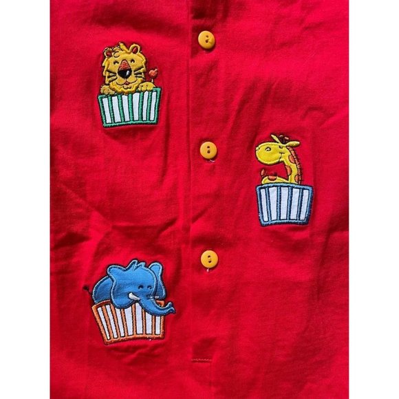 24M Basics Primary Color Jungle Animal Romper - Picture 3 of 6